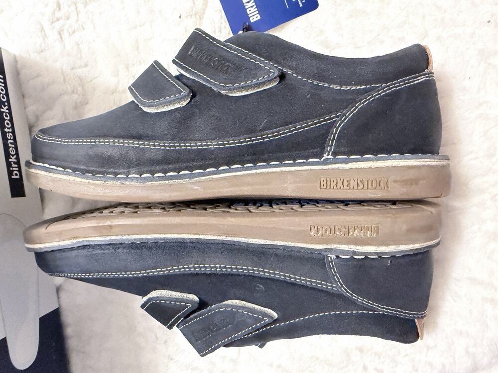 Birkenstock Tyler Kids Shoes Dark Blue Suede Double Strap EU 36 M 3 L 5 Kids 5